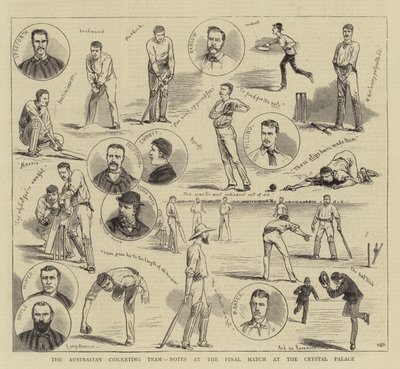 The Australian Cricketing Team, Notes at the Final Match at the Crystal Palace by English School
